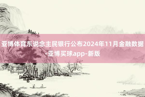 亚博体育东说念主民银行公布2024年11月金融数据-亚博买球app-新版