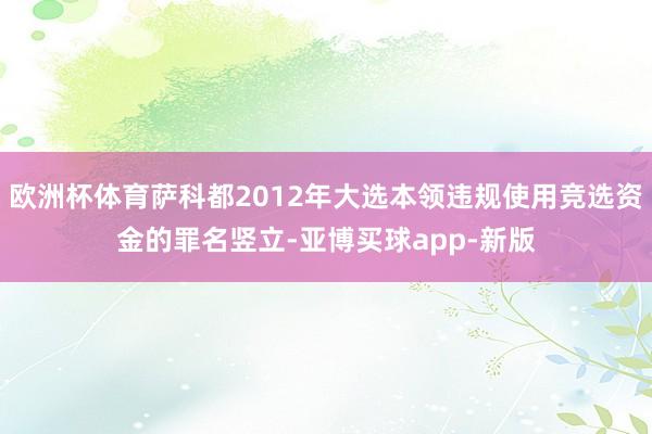 欧洲杯体育萨科都2012年大选本领违规使用竞选资金的罪名竖立-亚博买球app-新版