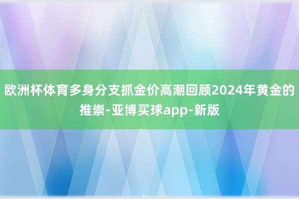 欧洲杯体育多身分支抓金价高潮回顾2024年黄金的推崇-亚博买球app-新版