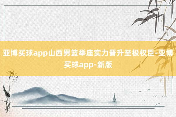 亚博买球app山西男篮举座实力晋升至极权臣-亚博买球app-新版