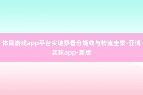 体育游戏app平台实地察看分娩线与物流圭臬-亚博买球app-新版