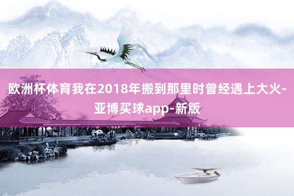欧洲杯体育我在2018年搬到那里时曾经遇上大火-亚博买球app-新版