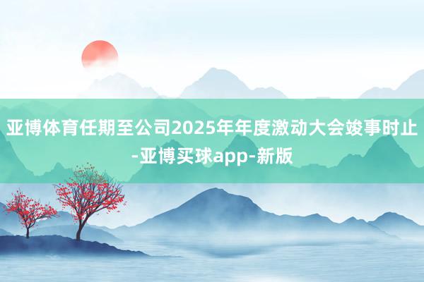 亚博体育任期至公司2025年年度激动大会竣事时止-亚博买球app-新版